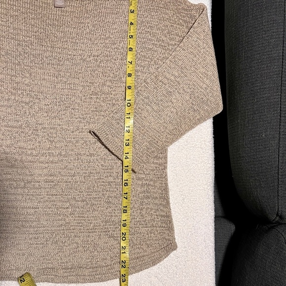 Oatmeal woven knit scoop neck sweater by‎ CHICOS Size 1. - Picture 4 of 11